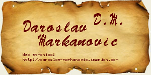 Daroslav Markanović vizit kartica
